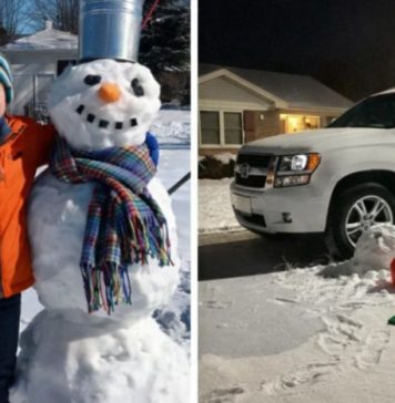 Moj sin je stalno pravio sneška belića, a komšija ih je stalno gazio kolima — ali moj sin je našao rešenje. Moj sin je stalno pravio sneška belića, a komšija ih je stalno gazio kolima — ali moj sin je našao rešenje. - featured image