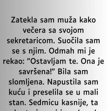 “Srela sam svog supruga kako večera sa svojom sekretaricom, a on mi u lice rekao: “Ostavljam te…” “Srela sam svog supruga kako večera sa svojom sekretaricom, a on mi u lice rekao: “Ostavljam te…” - featured image