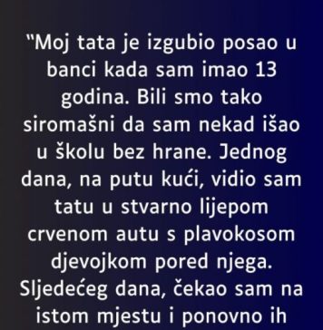 “Moj tata je izgubio posao u banci kada sam imao 13 godina…” “Moj tata je izgubio posao u banci kada sam imao 13 godina…” - featured image