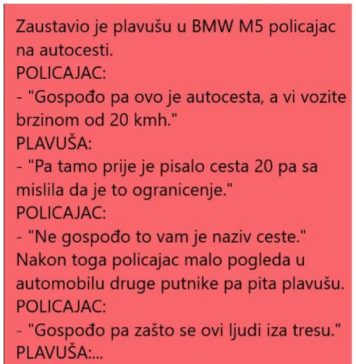 VIC DANA !!! PLAVUŠA NA AUTOCESTI VIC DANA !!! PLAVUŠA NA AUTOCESTI - featured image