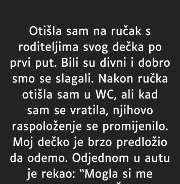“Otišla sam na ručak s roditeljima svog dečka po prvi put…” “Otišla sam na ručak s roditeljima svog dečka po prvi put…” - featured image