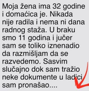 “Moja žena ima 32 godine i domaćica je” “Moja žena ima 32 godine i domaćica je” - featured image