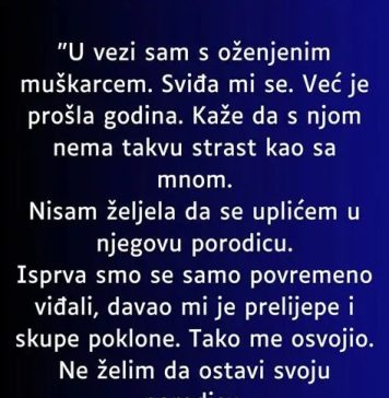 “U tajnoj vezi sam sa ozenjenim muskarcem a onda mi se javila njegova jadna zena…” “U tajnoj vezi sam sa ozenjenim muskarcem a onda mi se javila njegova jadna zena…” - featured image