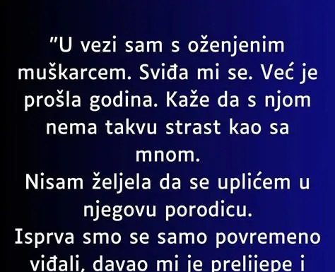 “U tajnoj vezi sam sa ozenjenim muskarcem a onda mi se javila njegova jadna zena…” “U tajnoj vezi sam sa ozenjenim muskarcem a onda mi se javila njegova jadna zena…” - featured image