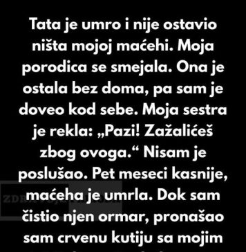 Tata je umro i nije 0stavio ništa mojoj maćehi. Moja porodica se smejala. Tata je umro i nije 0stavio ništa mojoj maćehi. Moja porodica se smejala. - featured image