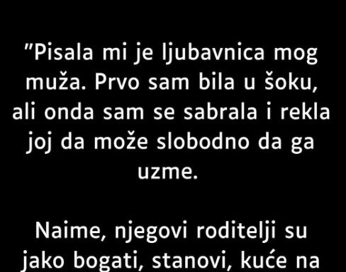 “Pisala mi je ljubavnica mog muža” “Pisala mi je ljubavnica mog muža” - featured image