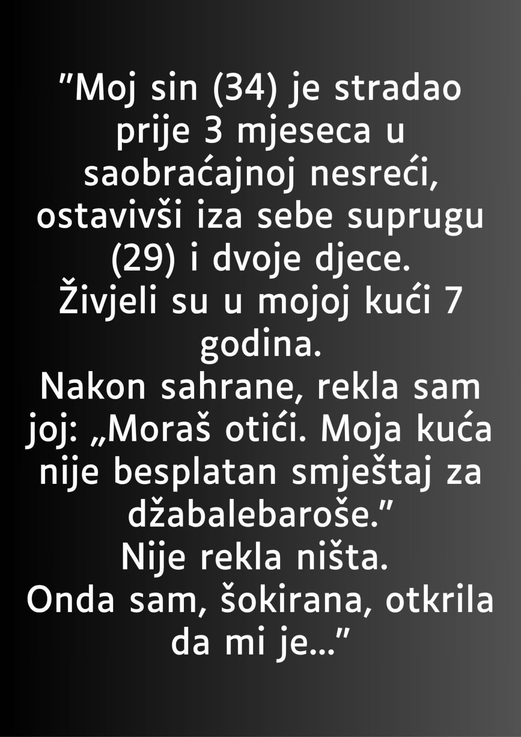 “Moj sin (34) je stradao prije 3 mjeseca…” - featured image