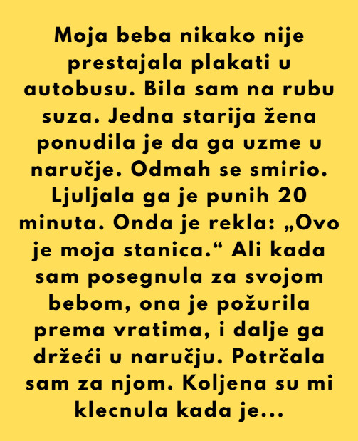 Bio sam u autobusu kada je moja beba počela toliko glasno plakati da su se svi okretali i gledali u nas. Bilo mi je strašno neugodno. Šta god da sam pokušavao, nije prestajao. - featured image Bio sam u autobusu kada je moja beba počela toliko glasno plakati da su se svi okretali i gledali u nas. Bilo mi je strašno neugodno. Šta god da sam pokušavao, nije prestajao. - featured image