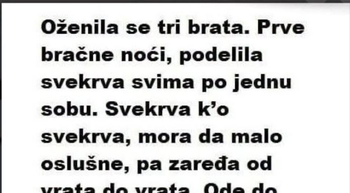 Oženila se tri brata. Prve bračne noći, podijelila svekrva… Oženila se tri brata. Prve bračne noći, podijelila svekrva… - featured image
