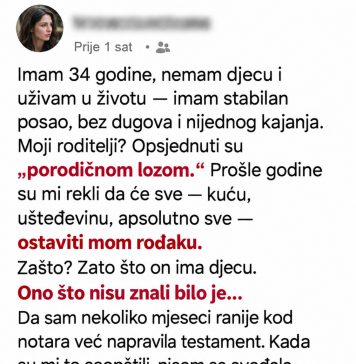 „Roditelji su kuću ostavili rođaku jer nemam djecu: Nisu znali da ću uskoro postati majka“ „Roditelji su kuću ostavili rođaku jer nemam djecu: Nisu znali da ću uskoro postati majka“ - featured image